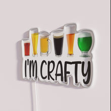 Load image into Gallery viewer, Neon home brewing decor with RGB color changing beer sign