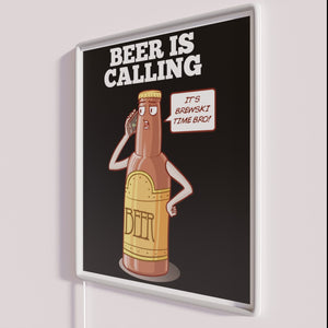 Vintage neon beer bar decor, calling it's brewski time now