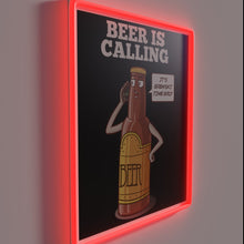 Load image into Gallery viewer, Neon beer bar sign, &#39;Brewski Time&#39; in colorful RGB lighting