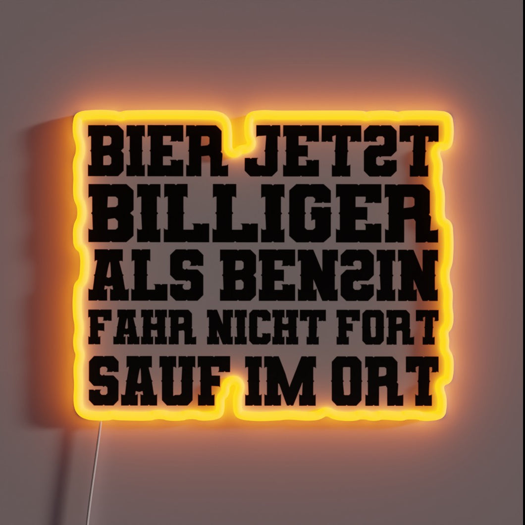 Fuel your passions with a brighter beer over petrol sign.
