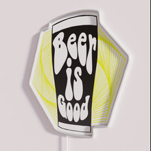 Load image into Gallery viewer, RGB neon beer bar pub decor with glowing colorful design