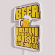 Load image into Gallery viewer, RGB Neon Wall Sign: Beer Helping Handcrafter&#39;s Home Bar Decorations
