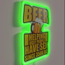 Load image into Gallery viewer, Beer is Helping - RGB Colorful Bar Wall Neon Sign