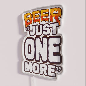 Beer lover's humorous neon sign for home bars and pubs.