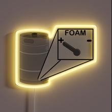 Load image into Gallery viewer, Neon beer party decoration with customizable color-changing foam control display