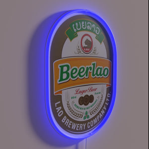 RGB Neon Sign with Beer Lao Logo Colorful Lighted Decoration