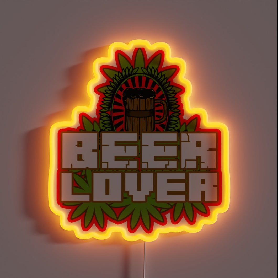 Vibrant LED neon beer sign for your favorite brewery enthusiast.