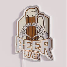 Load image into Gallery viewer, RGB Neon Sign for Beer Lovers with Customizable Color Options