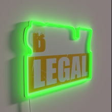 Load image into Gallery viewer, Neon sign reads Beer Legal in bold red letters.