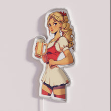 Load image into Gallery viewer, Vibrant Beer Maiden and Stein RGB LED Neon Bar Sign