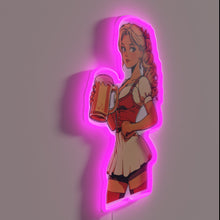 Load image into Gallery viewer, Vintage beer bar decor featuring radiant glowing neon lighting accents
