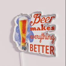 Load image into Gallery viewer, Colorful Beer Makes Everything Better Neon Bar Sign with RGB Lighting