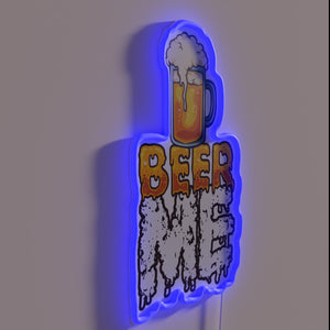 RGB Neon Sign: Cheers to the Perfect Cold Glass Beer Moment