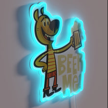 Load image into Gallery viewer, Neon beer sign with customizable color change and fun message