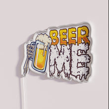 Load image into Gallery viewer, RGB Neon Sign: Hand Holding Glass of Brew, Beer Lover Decor