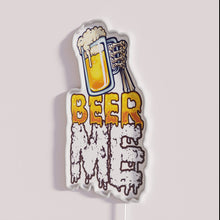Load image into Gallery viewer, Neon Skeleton Hand Holding Beer Glass Sign for Bars and Home