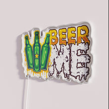 Load image into Gallery viewer, Vibrant Neon Beer Sign Illuminates Home Bar Decor with Retro Charm