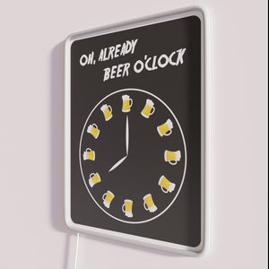Color-changing beer o'clock neon bar pub decor wall art signage
