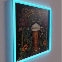 Load image into Gallery viewer, Traditional German beer-themed Art Nouveau style LED neon illuminated sign.