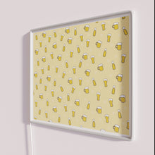 Load image into Gallery viewer, Vibrant beer patterns illuminated with colorful RGB neon light accents.