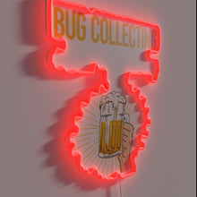 Load image into Gallery viewer, Neon sign featuring colorful insect design perfect for beer enthusiasts.