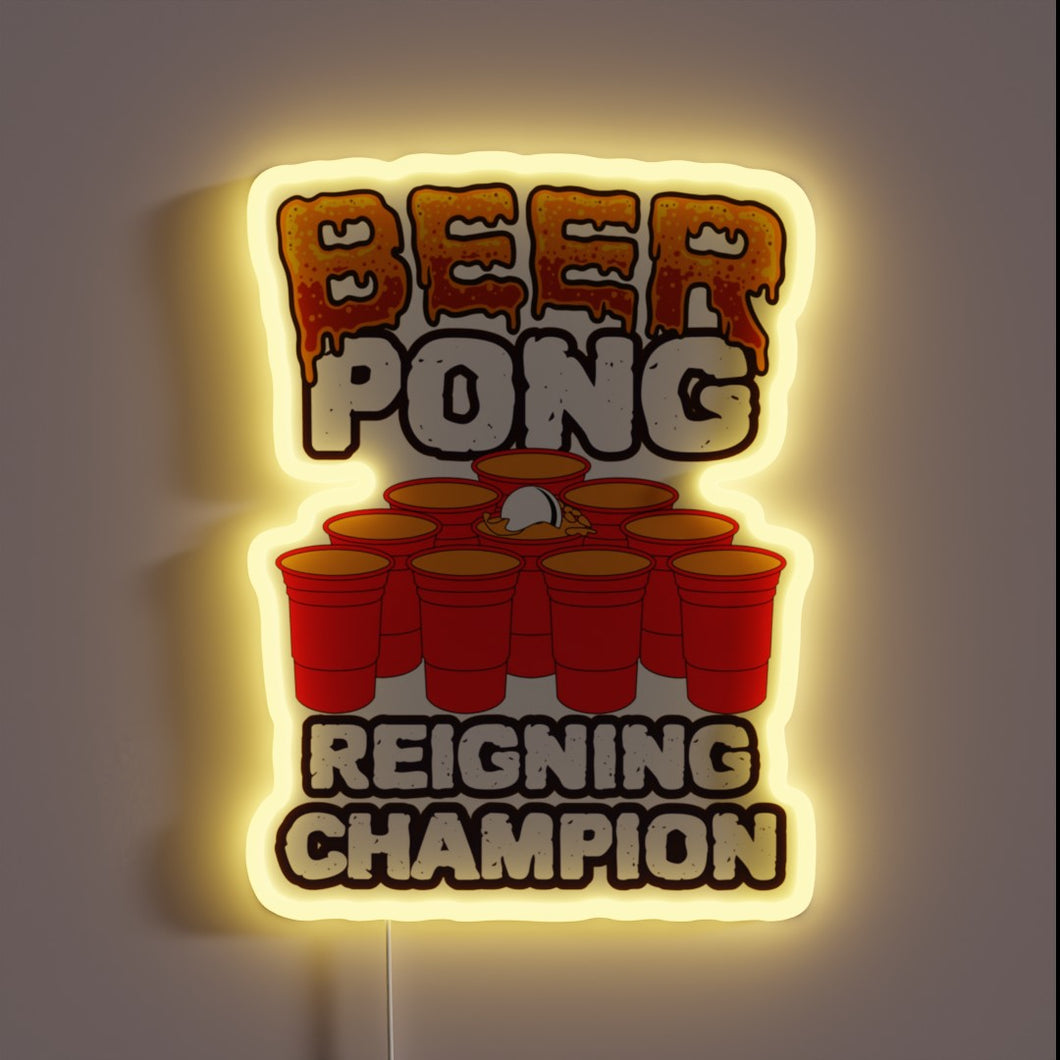 Official Neon Sign for the Ultimate Beer Pong Tournament Champion