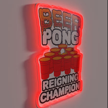 Load image into Gallery viewer, Beer Pong Championship Winner Boasts Status with Neon Sign Pride