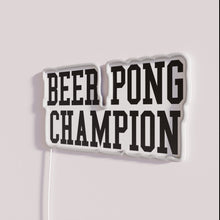Load image into Gallery viewer, LED illuminated beer pong neon sign in colorful RGB display