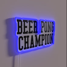 Load image into Gallery viewer, Neon RGB illuminated sign for beer pong enthusiasts and gamers