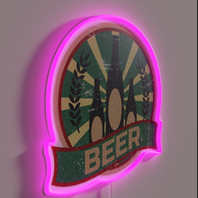 Load image into Gallery viewer, Eye-catching RGB neon sign featuring bold beer propaganda artwork design.