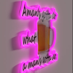 Neon Beer Sign in Color-Changing RGB LED Lighting Technology Design