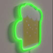 Load image into Gallery viewer, Neon beer sign in vibrant RGB colors for your bar.