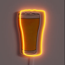 Load image into Gallery viewer, Electric RGB beer bar pub sign with glowing neon accents.