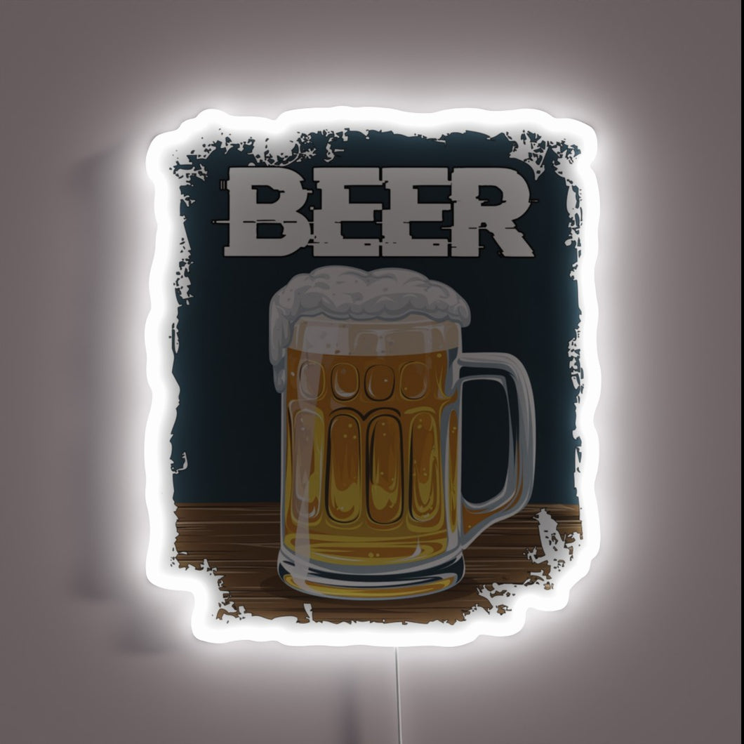 Vibrant LED neon sign illuminating your beer bar or home.