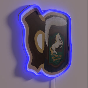 Brighten up your space with vibrant beer-themed neon bar decor.