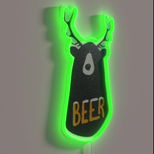 Load image into Gallery viewer, Neon RGB beer bar pub decor with customizable color options