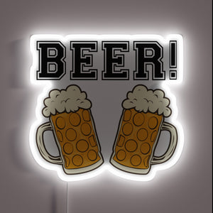 Fun glowing bar decoration for beer enthusiasts with bold style.