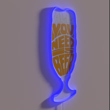 Load image into Gallery viewer, Vibrant Beer Themed Wall Decor with Colorful RGB Neon Accents
