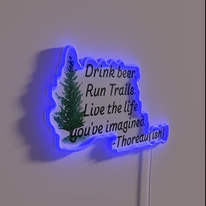 Electric Beer Run Live Sign with Vibrant RGB Neon Lights