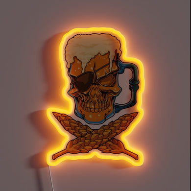 Vibrant RGB Neon Sign for Pirate-Themed Brewery or Pub Decor