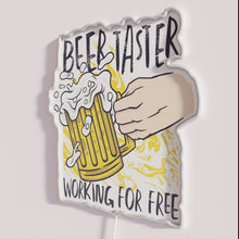 Load image into Gallery viewer, Neon bar decoration beer enthusiast sign with colorful RGB glowing lights