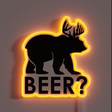 Load image into Gallery viewer, Beer lover&#39;s dream neon sign featuring a stylized beer bear