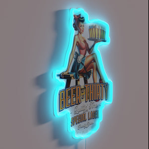 Neon Beer Sign for Parties and Bars with Beer Theme.