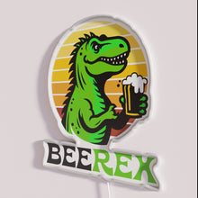 Load image into Gallery viewer, Neon Beer Sign T Rex Drinking A Cold Beer Nightlight Gift
