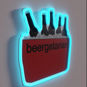 Colorful Beergetarian lifestyle statement for homes and bars everywhere.