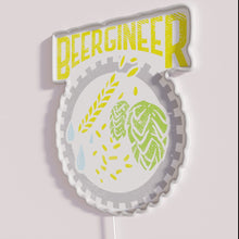 Load image into Gallery viewer, Customizable beergineer craft beer neon sign for homebrew enthusiasts.