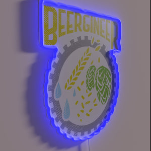 RGB Neon Sign for Homebrew and Craft Beer Enthusiasts Gathering Space