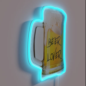 RGB neon bar decor for beer enthusiasts and nightlife lovers
