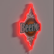 Load image into Gallery viewer, Customizable BeerMe RGB neon sign with interchangeable drink bottle designs.