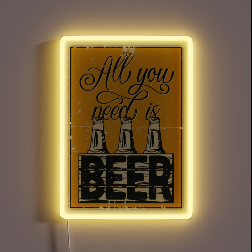 Electric LED Neon Sign with Customizable RGB Color Options Brewing